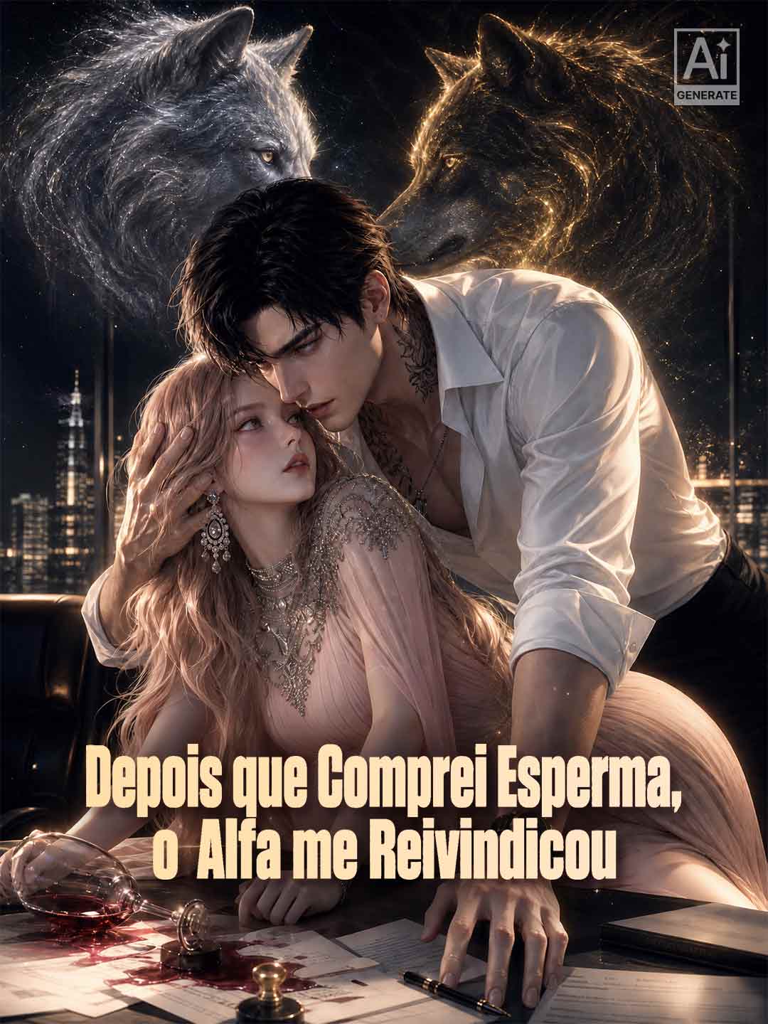 Capa da minissérie Depois que Comprei Esperma, o Alfa me Reivindicou